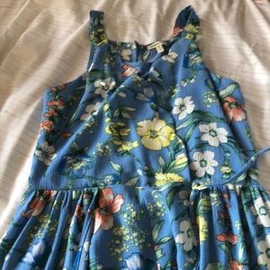 Floral dress with shorts under